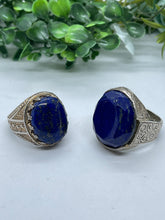 Load image into Gallery viewer, Afghan top quality genius lapis rings sterling silver handmade unique unisex rings well made
