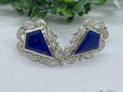 Afghan top quality genius lapis earrings sterling silver adjustable handmade matching rings 6 designs all unique