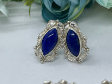 Load image into Gallery viewer, Afghan top quality genius lapis earrings sterling silver adjustable handmade matching rings 6 designs all unique
