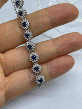 Load image into Gallery viewer, Natral Sapphire bracelet, necklace, handmade,S925, Natural Sapphire
