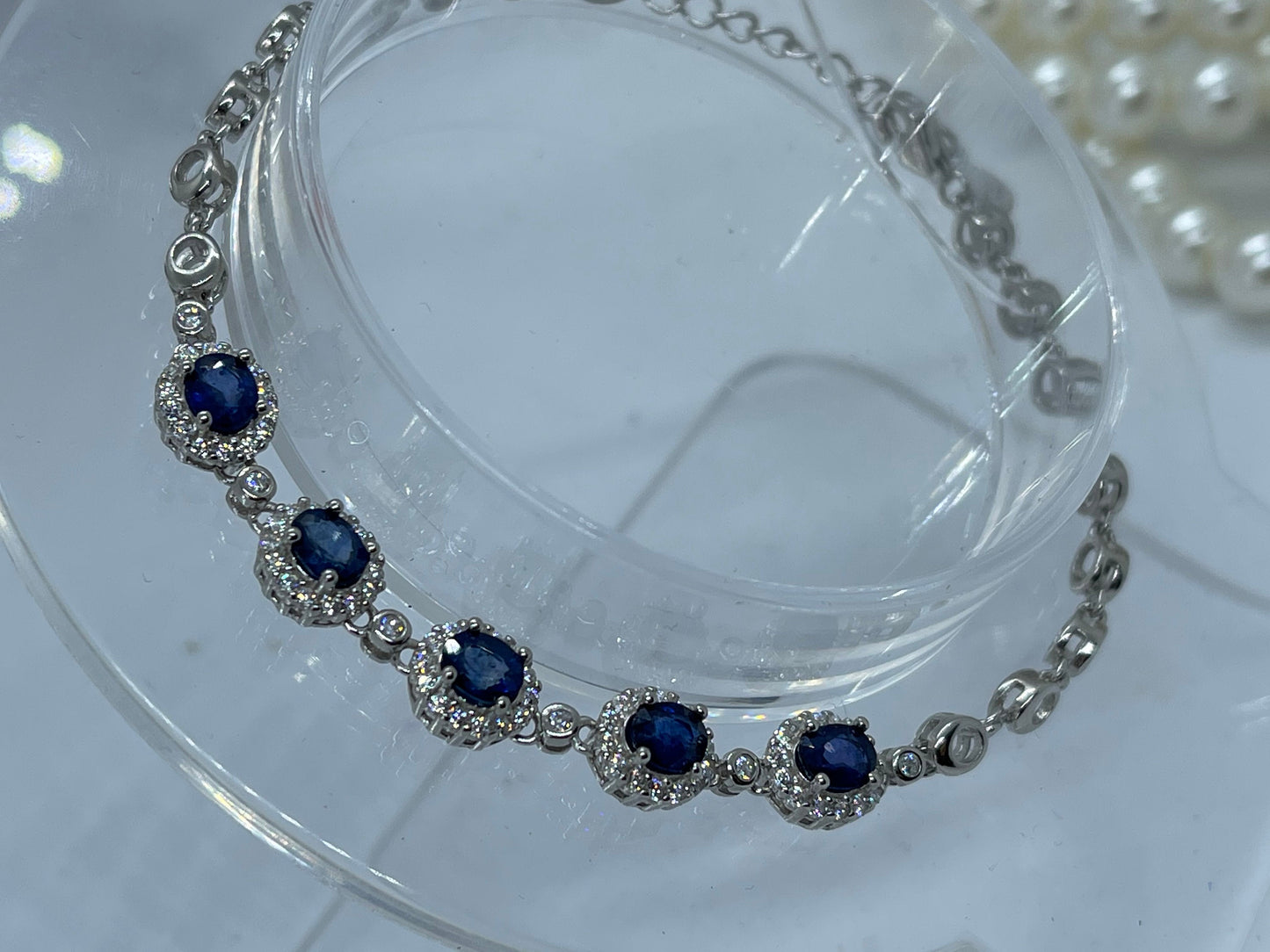 Natral Sapphire bracelet, necklace, handmade,S925, Natural Sapphire