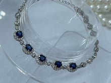 Load image into Gallery viewer, Natral Sapphire bracelet, necklace, handmade,S925, Natural Sapphire

