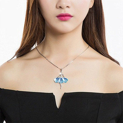 Gorgeous Womens 18K Yellow Gold Over Solid Sterling Silver Created Emerald/Diamond/Opal/Aquamarine Designer Necklace, Green/blue,birth stone