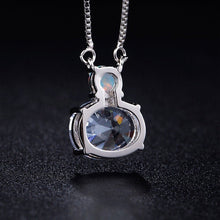 Load image into Gallery viewer, Gorgeous Womens 18K Yellow Gold Over Solid Sterling Silver Created Emerald/Diamond/Opal/Aquamarine Designer Necklace, Green/blue,birth stone
